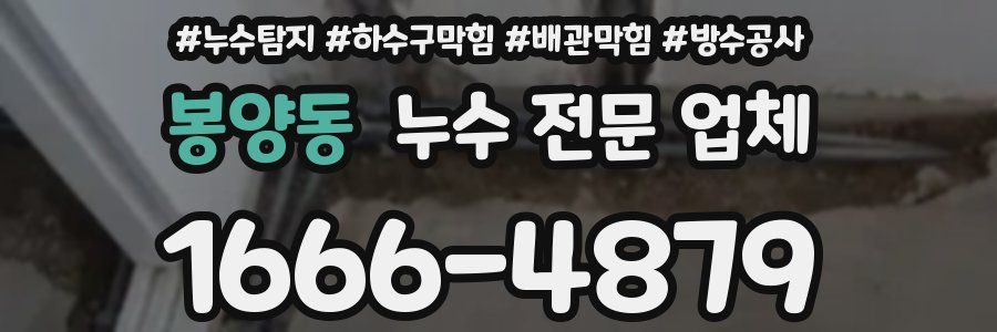 봉양동 누수 전문 업체