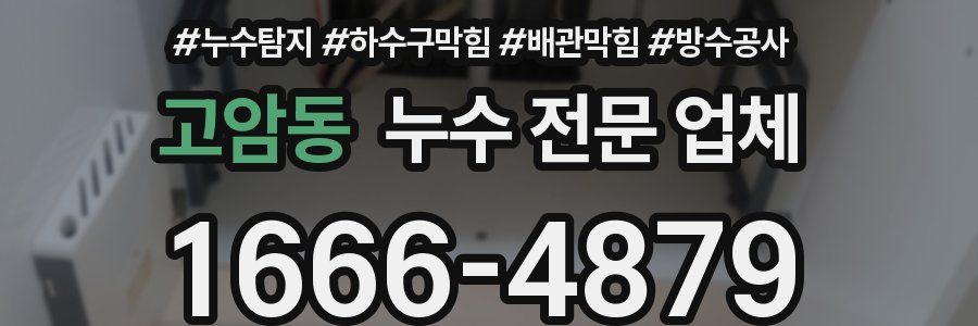고암동 누수 전문 업체