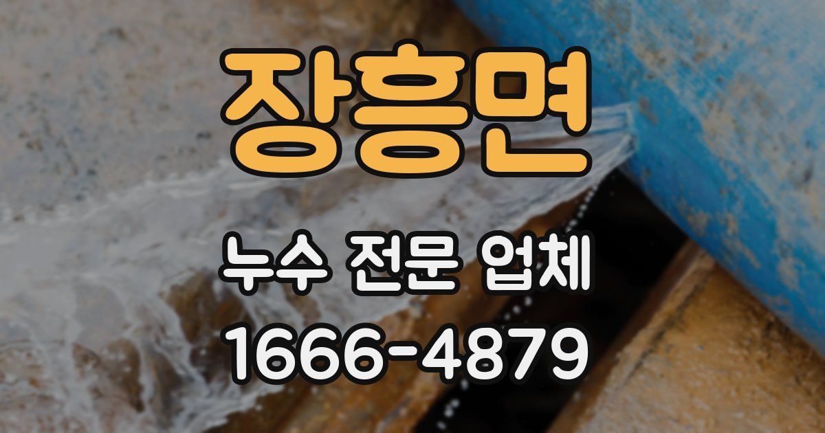 장흥면 누수 전문 업체