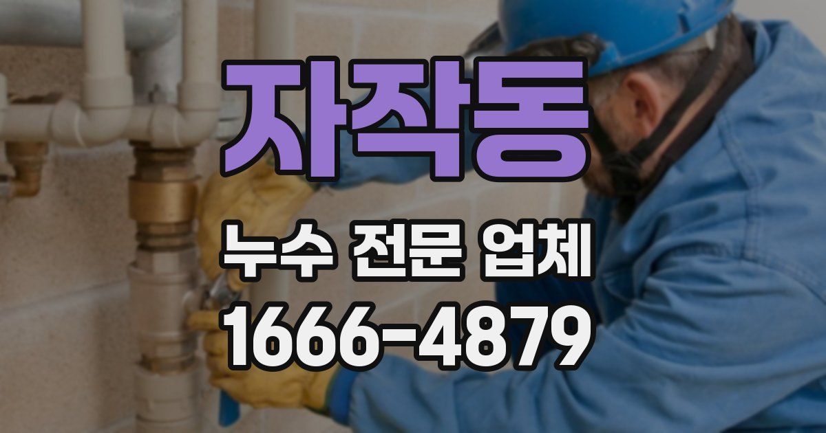 자작동 누수 전문 업체