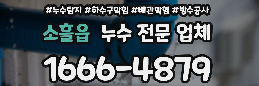 소흘읍 누수 전문 업체