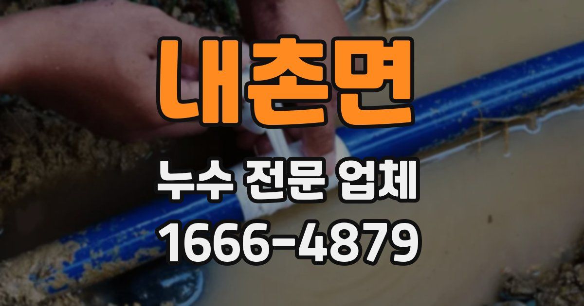 내촌면 누수 전문 업체