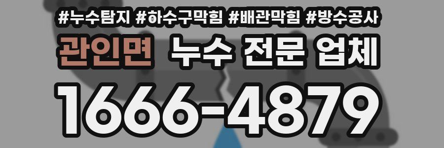 관인면 누수 전문 업체