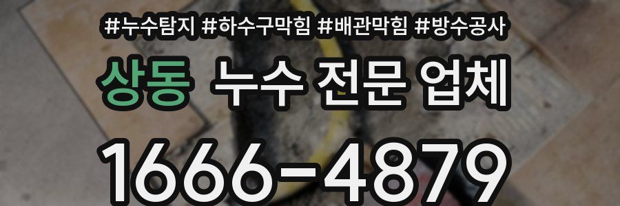 상동 누수 전문 업체
