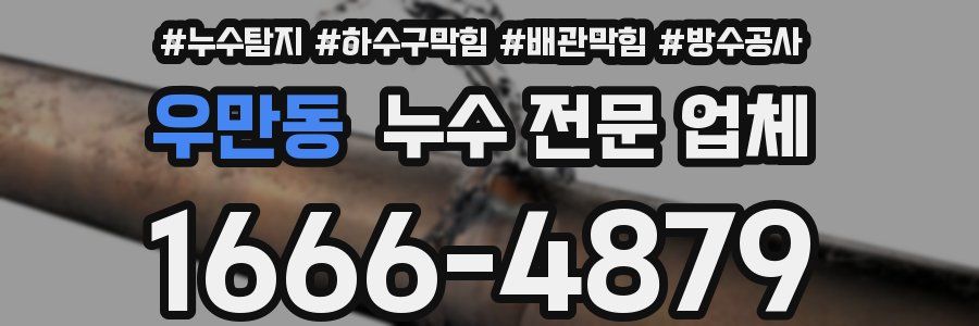 우만동 누수 전문 업체