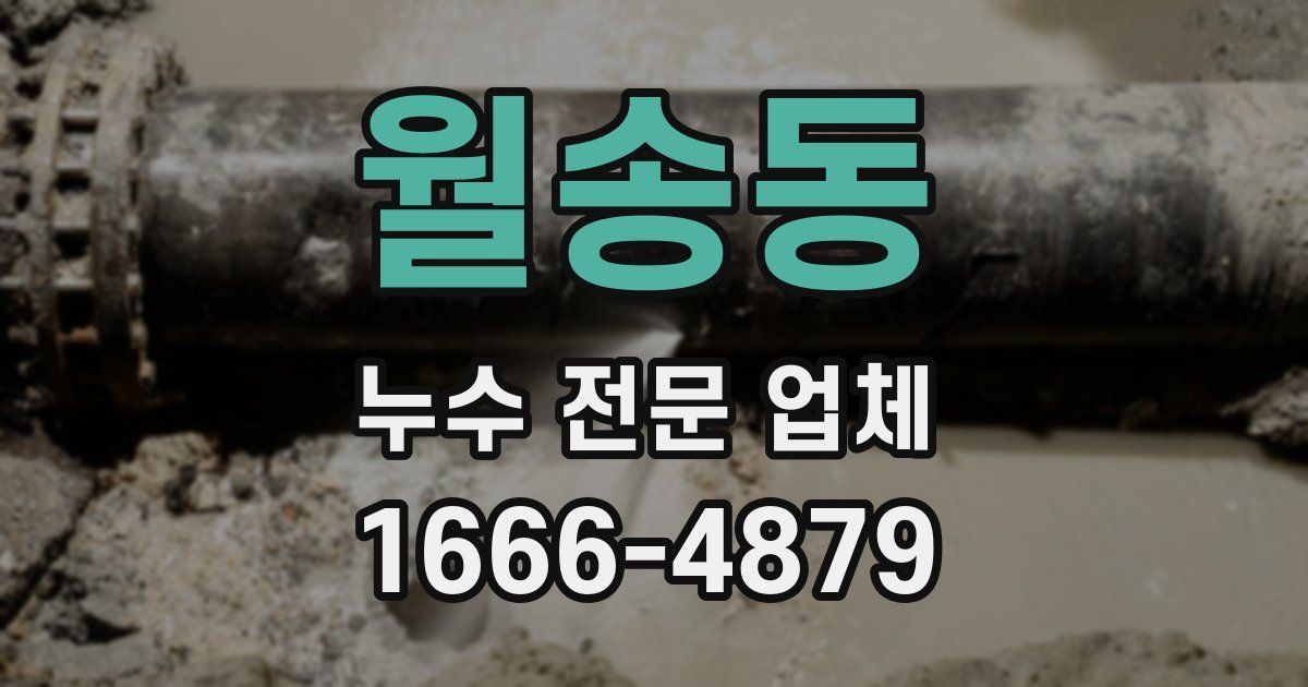 월송동 누수 전문 업체