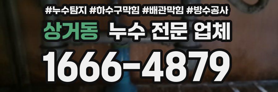 상거동 누수 전문 업체