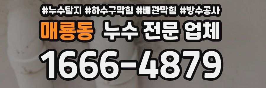 매룡동 누수 전문 업체
