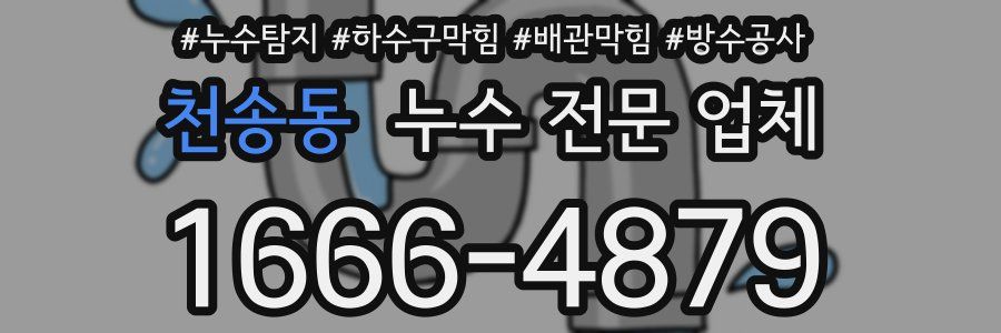 천송동 누수 전문 업체
