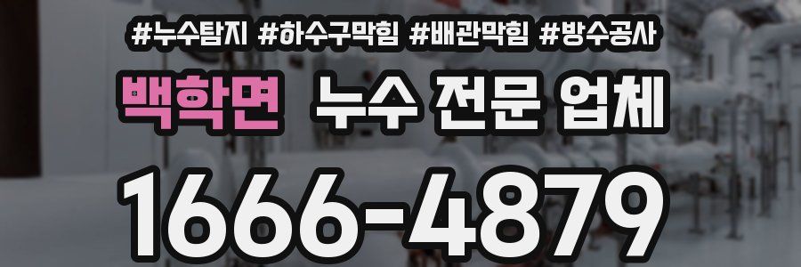 백학면 누수 전문 업체