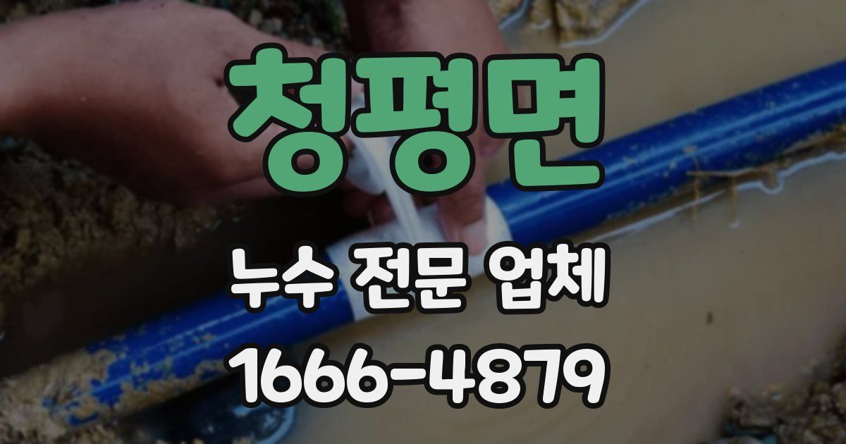 청평면 누수 전문 업체
