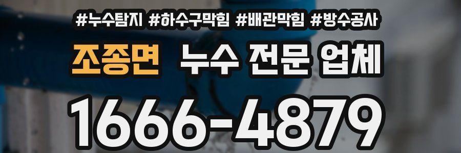 조종면 누수 전문 업체