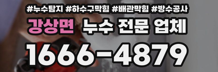 강상면 누수 전문 업체