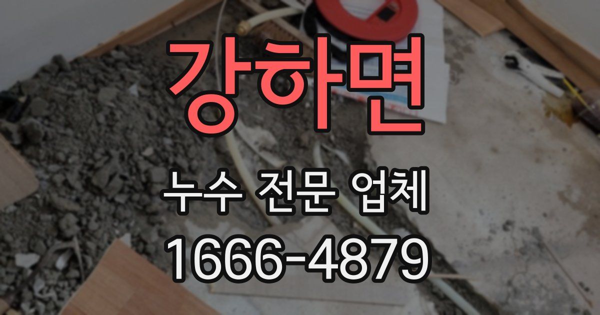 강하면 누수 전문 업체