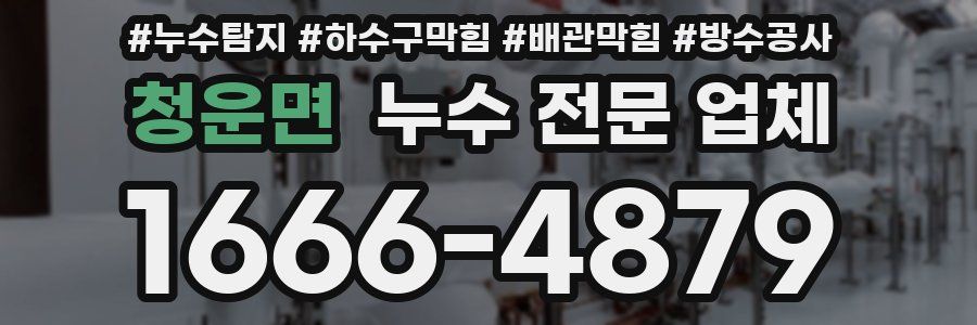 청운면 누수 전문 업체