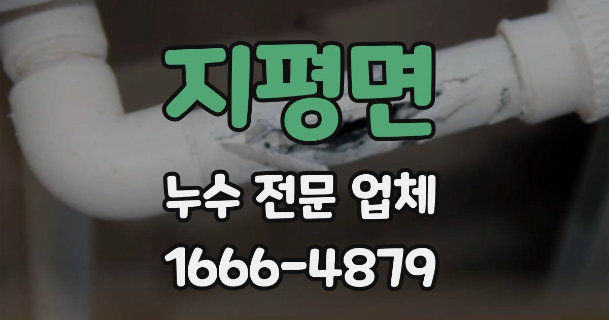 지평면 누수 전문 업체