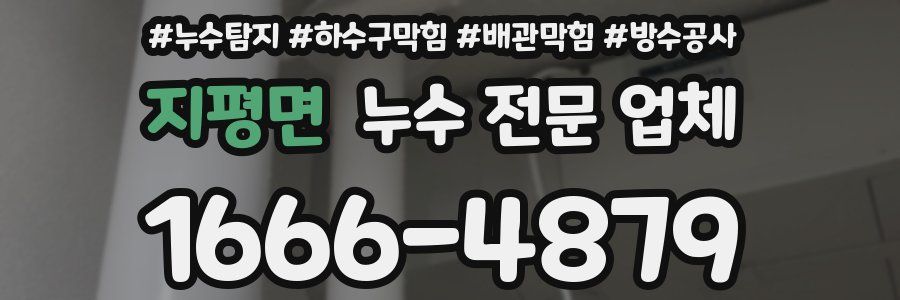 지평면 누수 전문 업체
