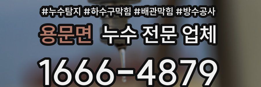 용문면 누수 전문 업체