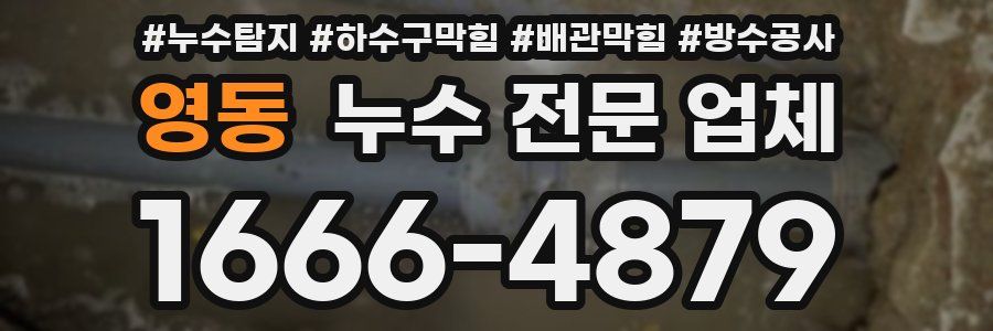 영동 누수 전문 업체