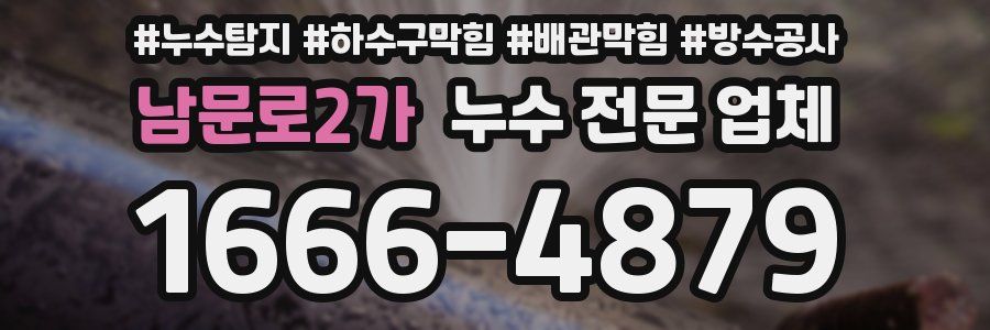 남문로2가 누수 전문 업체