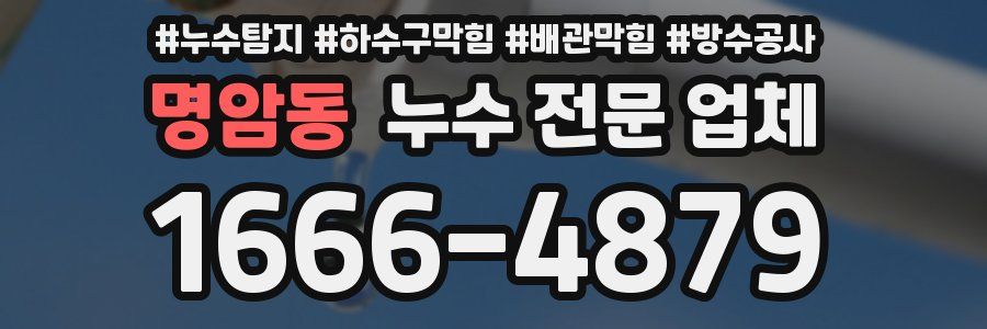 명암동 누수 전문 업체