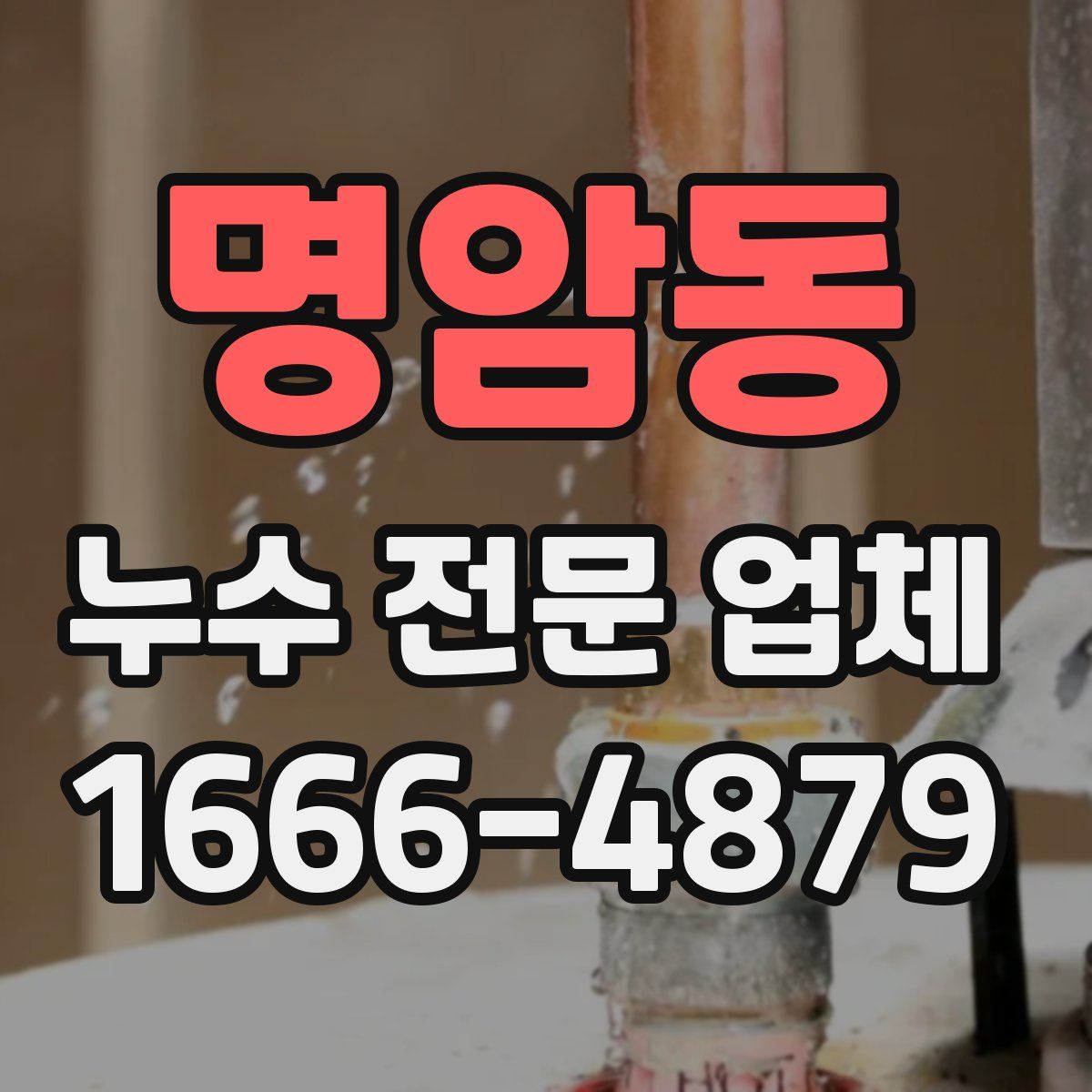 명암동 누수 전문 업체