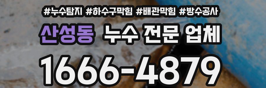 산성동 누수 전문 업체