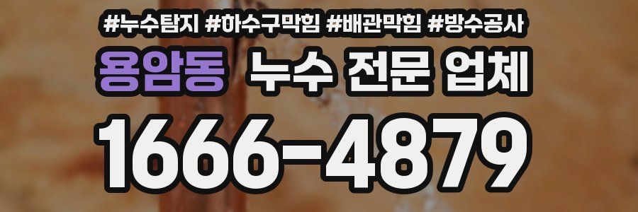 용암동 누수 전문 업체