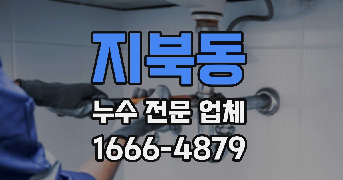 지북동 누수 전문 업체