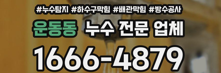 운동동 누수 전문 업체