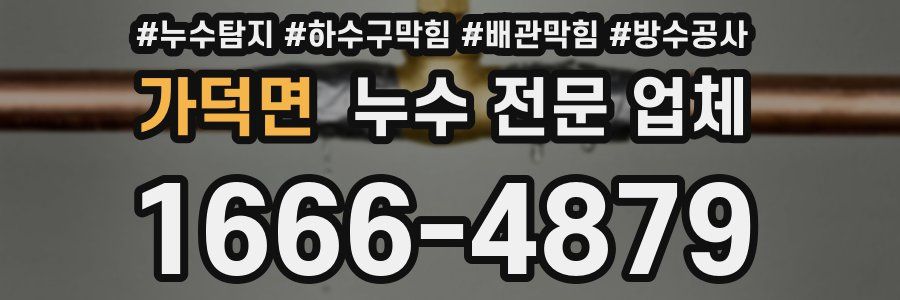 가덕면 누수 전문 업체