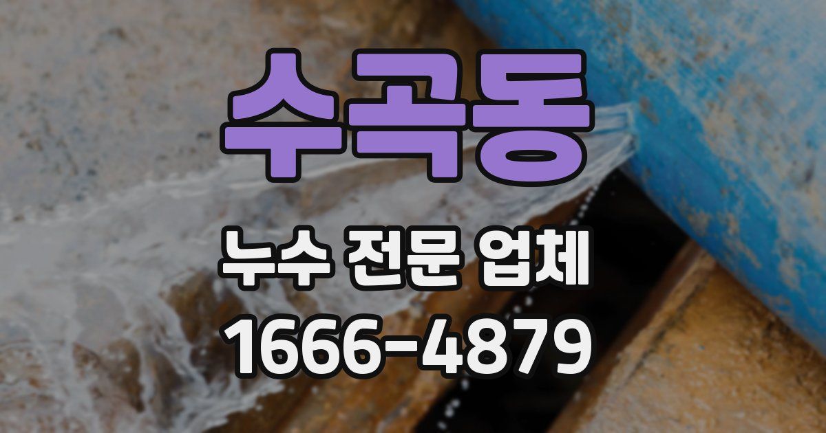 수곡동 누수 전문 업체