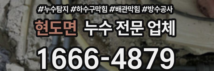 현도면 누수 전문 업체