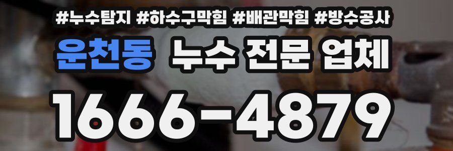 운천동 누수 전문 업체