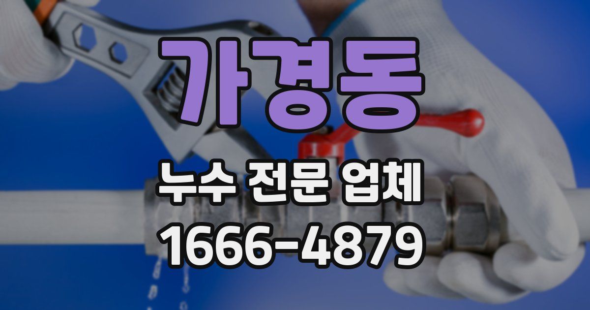 가경동 누수 전문 업체