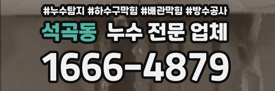 석곡동 누수 전문 업체