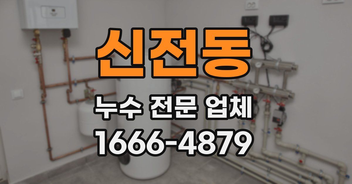 신전동 누수 전문 업체