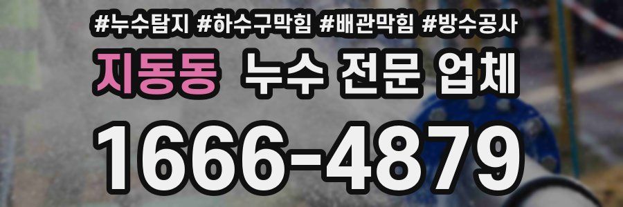 지동동 누수 전문 업체