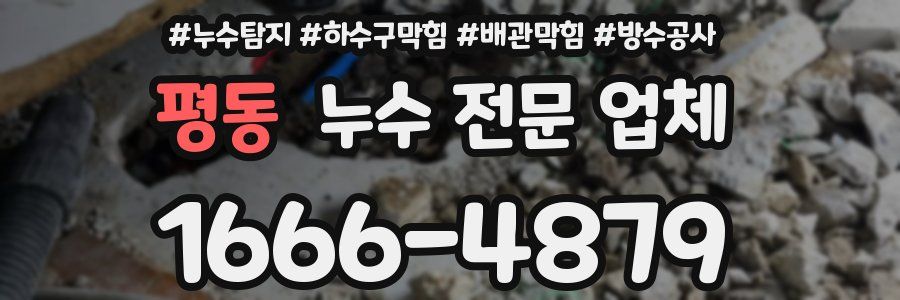 평동 누수 전문 업체