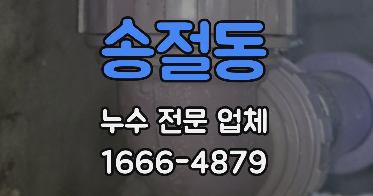 송절동 누수 전문 업체