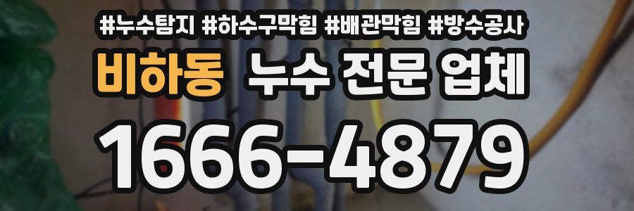 비하동 누수 전문 업체