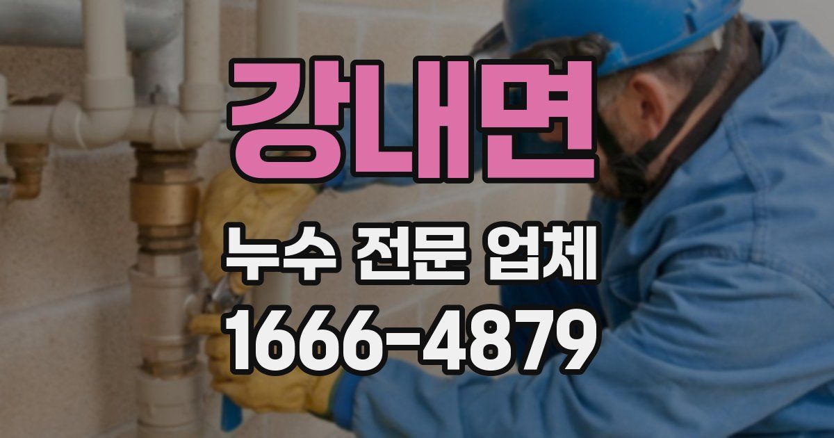 강내면 누수 전문 업체
