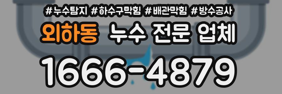 외하동 누수 전문 업체
