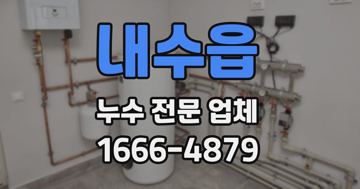 내수읍 누수 전문 업체