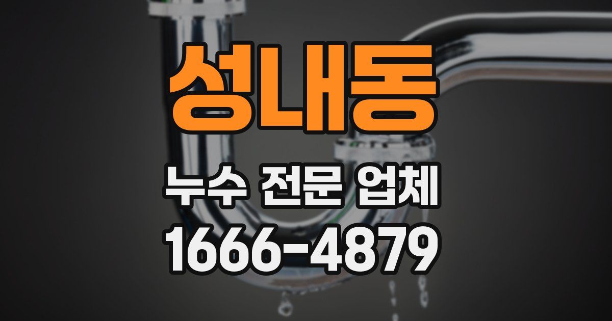 성내동 누수 전문 업체