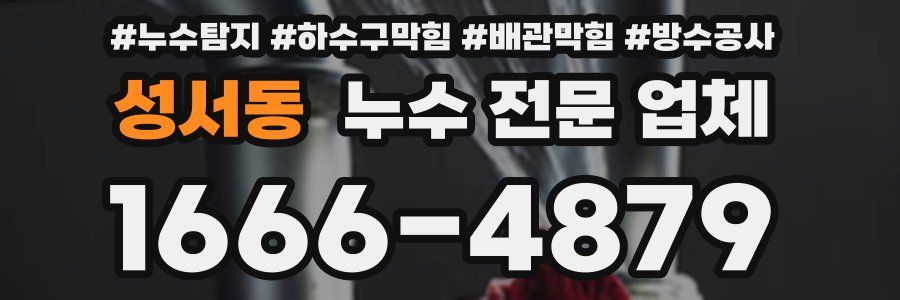 성서동 누수 전문 업체