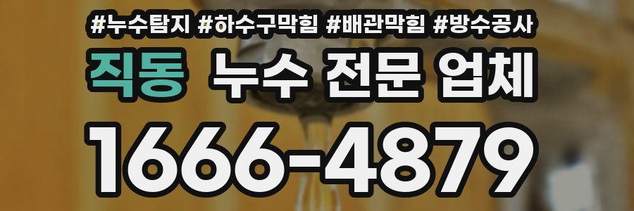직동 누수 전문 업체
