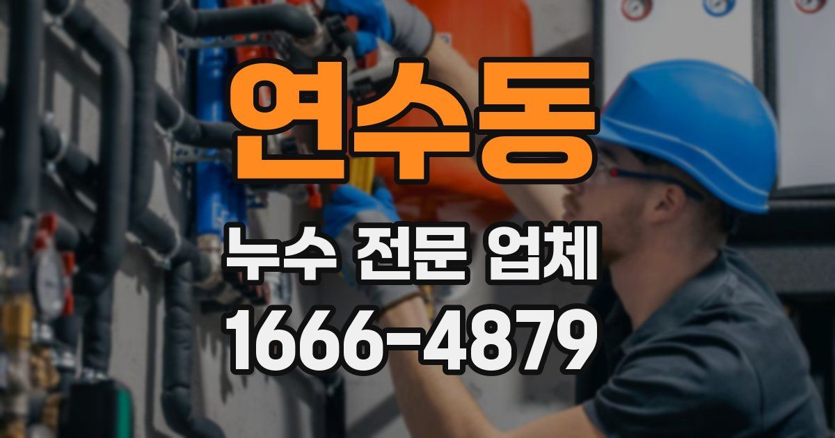 연수동 누수 전문 업체