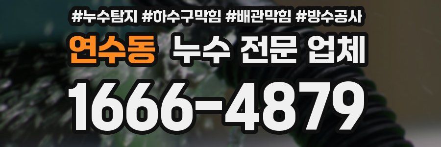 연수동 누수 전문 업체