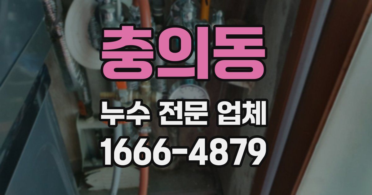 충의동 누수 전문 업체
